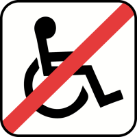Non accessible aux personnes handicapés